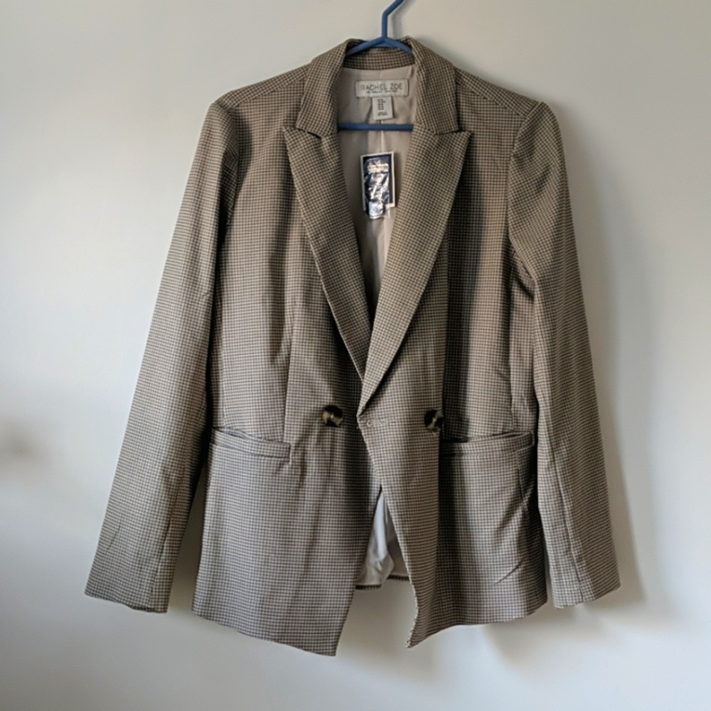 Plaid Double Breasted Blazer